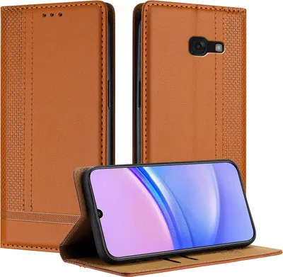 Obrázek produktu pro Pouzdro pro Samsung Galaxy A3 2017 kožené flipové pouzdro s funkcí stojánku Hnědý