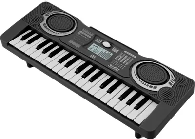 Image de Piano pour enfants 37 touches Améliorez la coordination œil-main Instrument pédagogique de musique Noir