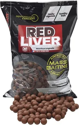 Obrázok produktu pre Hromadná návnada Boilies Red Liver 3kg 14mm 20mm
