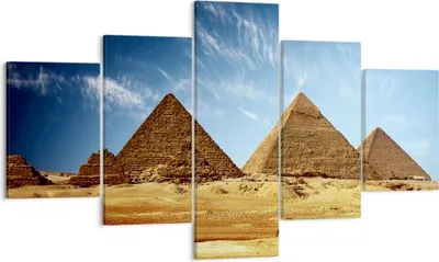 Produktbild von Bild auf Leinwand - Leinwandbild - Pyramide Wüste Sand - 125x70cm - Wand Bild - Wanddeko - Leinwanddruck - Bilder - Kunstdruck - Wanddekoration - Leinwand bilder - Wandkunst - EA125x70-0211