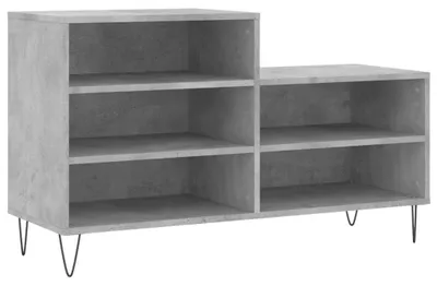 Obrázok produktu pre vidaXL Stojan na topánky betónový sivý 102x36x60 cm odvodený drevený výrobok