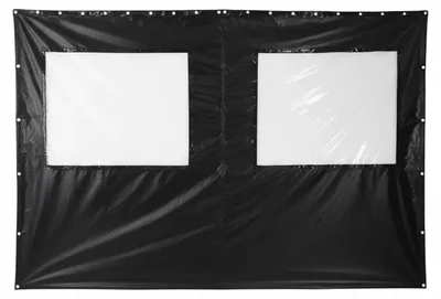 Immagine prodotto di Tenda da esterno per pergola - Tenda per balcone o gazebo in PVC, impermeabile e antivento, con occhielli - 1 pannello 2,4×3,7 m - Nero