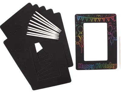 Produktbild von EDUPLAY 210293 Scratch Magic Bilderrahmen, schwarz/bunt, 10-teilig (1 Set)