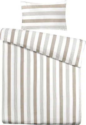 Produktbild von Bettwäsche Pina 100-FR Taupe 140cm x 200cm / 65cm x 65cm