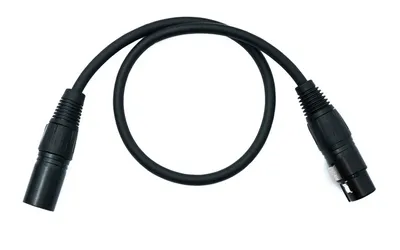 Produktbild von SYSTEM-S Audio XLR Kabel 100 cm 5 polig Buchse zu 3 polig Stecker Adapter in Schwarz