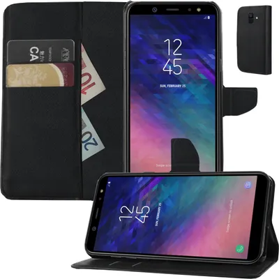 Produktbild von Buch Klapp Tasche Schutz Hülle Wallet Flip Case Etui für Samsung Galaxy A6 SM-A600FN