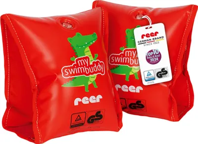 Produktbild von reer myswimbuddy Schwimmflügel | Schwimmhilfe für Babys und Kleinkinder | Extraweicher Stoffeinsatz | Sicher Schwimmen Lernen | 11-30kg