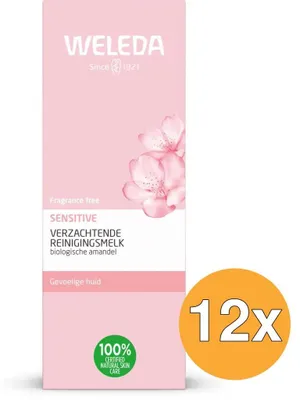 Produktbild von 12x Weleda Sensitive Beruhigende Reinigungsmilch (75 ml)