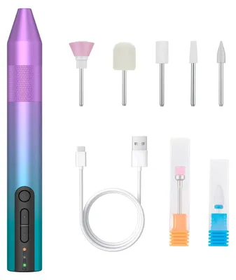 Produktbild von Elektrische Nagelfeile - Kabellose Nagelfräse - Wiederaufladbar - Hochwertige Keramikaufsätze - Für Acryl- und Gelnägel - Für Zuhause und Salon