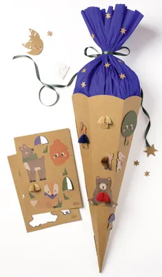 Produktbild von folia Schultüten Patches "woodland" 33 Teile