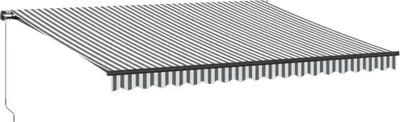 Produktbild von vidaXL Markise Manuell Anthrazit und Weiß 450x350 cm