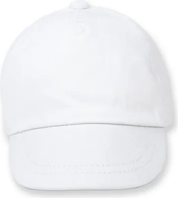 Produktbild von Larkwood LW090 | Baby Cap / Baumwoll-Twill / 6-12 Monate - Farbe: White - Größe: 1-2 Jahre