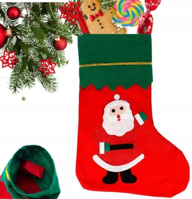Produktbild von Karwil Weihnachtssocke Geschenkbeutel Kamin Deko Nikolausstrumpf