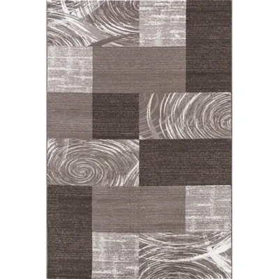 Produktbild von Ayyildiz | Moderner Teppich - Wellen Linien Design - Wohnzimmer Kurzflor - braun - 80 x 300 cm