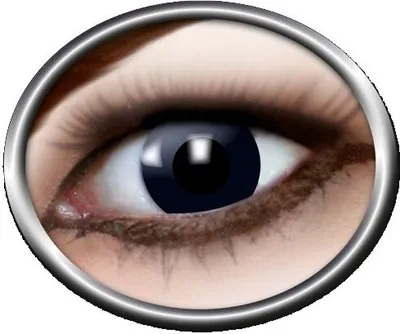 Produktbild von Eyecatcher Color Fun - Farbige Kontaktlinsen Black Witch Schwarze Hexe 2 Stück (1 Paar) - Ideal für Karneval, Fasching, Halloween & Party