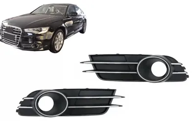 Imagen del producto de Paragolpes delantero, rejilla inferior y elementos decorativos laterales para Audi A6 C7 4G, modelos de 2012 a 2015.