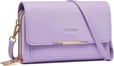 Produktbild von Kleine Damen Kunstleder Umhängetasche Crossbody A-lila