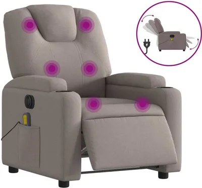 Obrázek produktu pro masážní křeslo vidaXL Electric Taupe Fabric