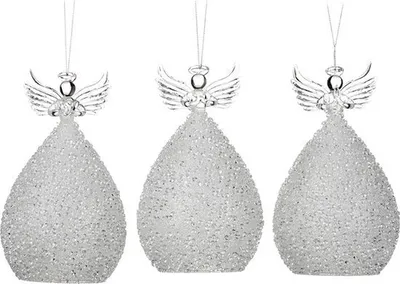 Produktbild von Goodwill Weihnachtskugel-Engel aus Glas 17 cm, Preis pro Stück