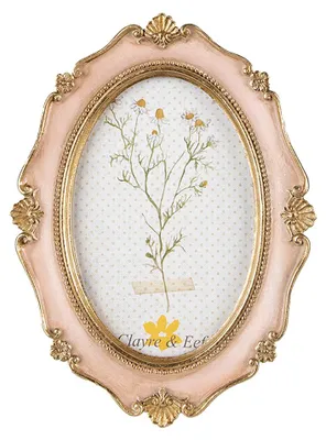 Produktbild von Clayre & Eef Bilderrahmen 10x15 cm Rosa Polyresin