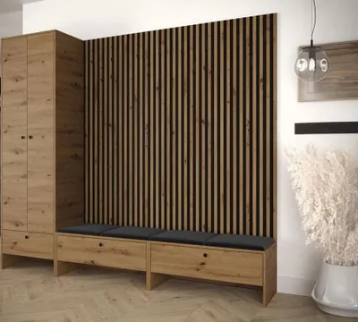 Obrázok produktu pre Predsieňová stena ZAMORA 6 - dub artisan / čierna