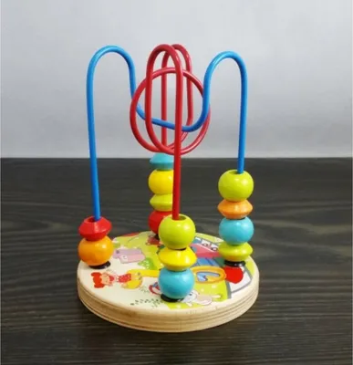 Produktbild von Kinderspielzeug mit Holzperlen Maße ca. 13x9cm