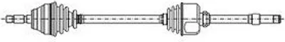 Produktbild von METELLI 17-1024 Antriebswelle passend für PEUGEOT 407 SW (6E) 407 (6D) 407 Coupe (6C)