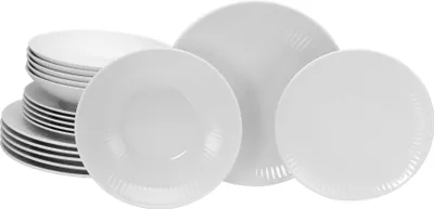 Obrázok produktu pre CreaTable, 21884, Valencia biela, sada tanierov 18 ks, porcelán