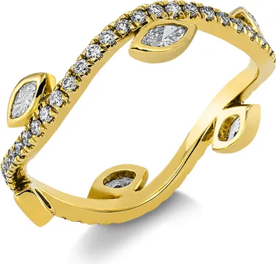 Produktbild von Ring aus 750 Gold Gelbgold 56 Diamanten 0,53ct B:4,2mm Innenumfang 54mm  Ø17.2mm