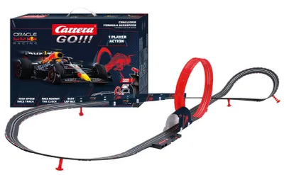 Image de Circuit Carrera GO!!! 68002 F1 Challenger 6 m + 1 voiture de course dans une boîte de 54 x 36 x 7 cm
