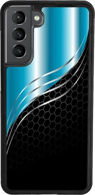 Produktbild von TPU Silikon Hülle für Samsung Galaxy S21 Handy Cover Case Schutzhülle Handyhülle Bumper MOTIV 309 Schwarz Blau