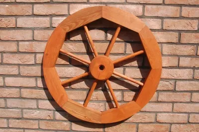 Produktbild von Dekoratives Wagenrad 70 cm rustikal hell