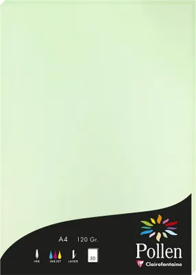 Obrázek produktu pro Clairefontaine 24301C, A4 (210 x 297 mm), Zelená, A4 (210 x 297 mm), Papír, 120 g/m²,