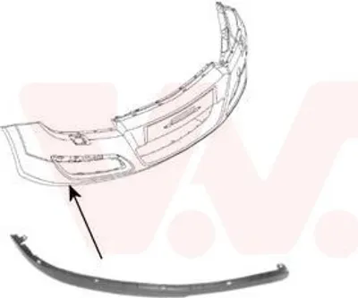 Produktbild von VAN WEZEL Spoilerlippe 3748504 Vorne Rechts für OPEL Astra H Caravan (A04)