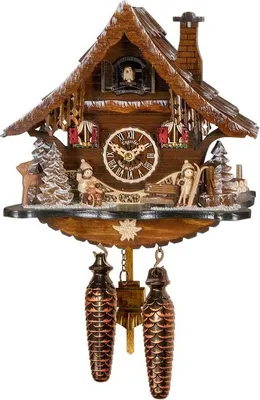 Image de Engstler - 47124_Q - Coucou - Quartz - Noyer - 31 cm