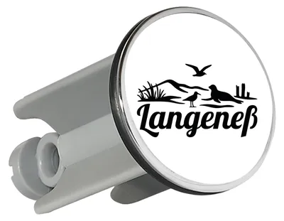 Produktbild von Huuraa Waschbeckenstöpsel Langeneß Strandmotiv 4cm höhenverstellbar Abflussstopfen Geschenkidee