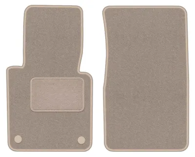 Produktbild von Velours-Fußmatten Vorne für Mercedes G W461 1978-2008 (Geländewagen) – 2-tlg, Beige, passgenau – Wielganizator LUX