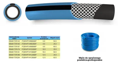 Image de Tuyau d'air comprimé fi = 10mm x 25m, bleu, professionnel