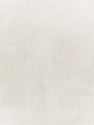 A flat lay of a rug with a geometric pattern.