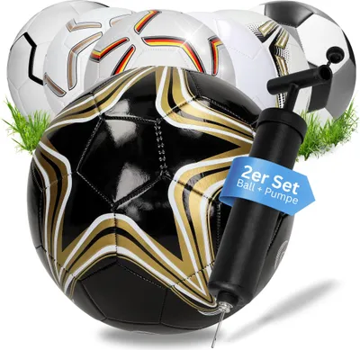 Produktbild von Fußball 'Goal' - Ball für Kinder & Erwachsene - Größe 5 perfekt zum Tore schießen - Sportball für Indoor & Outdoor - 2er Set