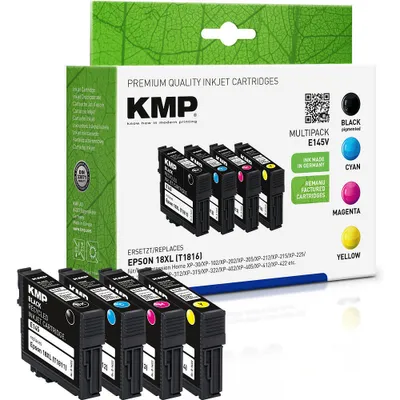 Obrázek produktu pro KMP 1622,4050, Černá, Azurová, Purpurová, Žlutá, 14 ml, 9 ml, 4 kusů, 500 str., Balení více kusů