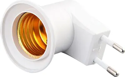 Obrázok produktu pre 2 ks adaptér zo zástrčky EÚ na E27 pre LED žiarovky, konvertor žiaroviek, objímka s vypínačom, prenosný