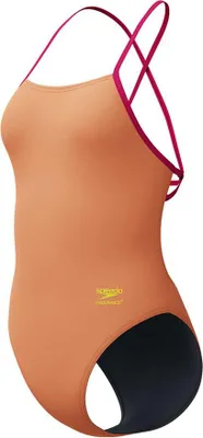 Image de Speedo Fl Solid Tie Back Badeanzug Orange UK 34 Frau Orange UK 34