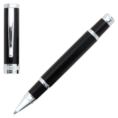 Produktbild von Cerruti Focus Tintenroller Schwarz mit Guillochenmuster, DIA.13.1/H.138 mm