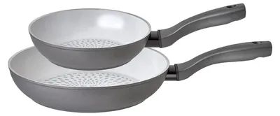 Bratpfannen-Set 2er Pack, Alu, 20+28 cm, Induktion, spülmaschinenfest
