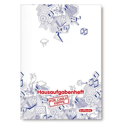 Produktbild von Herlitz 11325834, Blau, Weiß, 48 Blätter, A5, 80 g/m², Karton, Papier, 1 Stück(e)