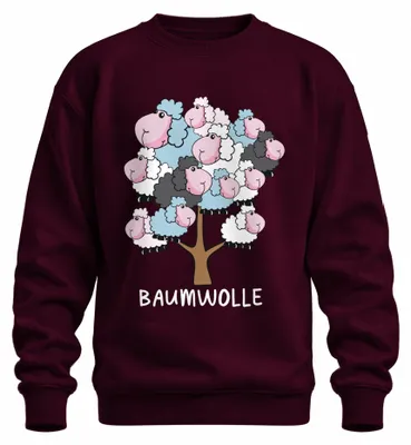 Imagen del producto de Sudadera con estampado de ovejas y algodón, diseño de granja, humor, uni, color burdeos, talla XXL