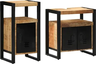 Produktbild von vidaXL Badezimmermöbel-Set 2 stk. Braun 55 x 35 x 60 cm