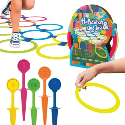 Produktbild von Joya Creative 2-in-1 Outdoor-Spielzeug – Ringwurf & Hüpfspiel für Kinder ab 3 Jahren