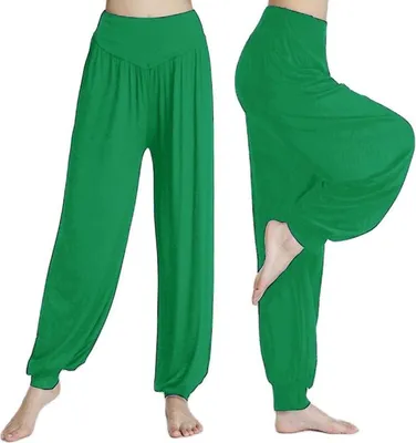 Obrázek produktu pro Jumada's – haremové kalhoty – kalhoty na jógu – kalhoty na relaxaci – XXL – haremové kalhoty – vzdušné kalhoty – volné kalhoty – zelené